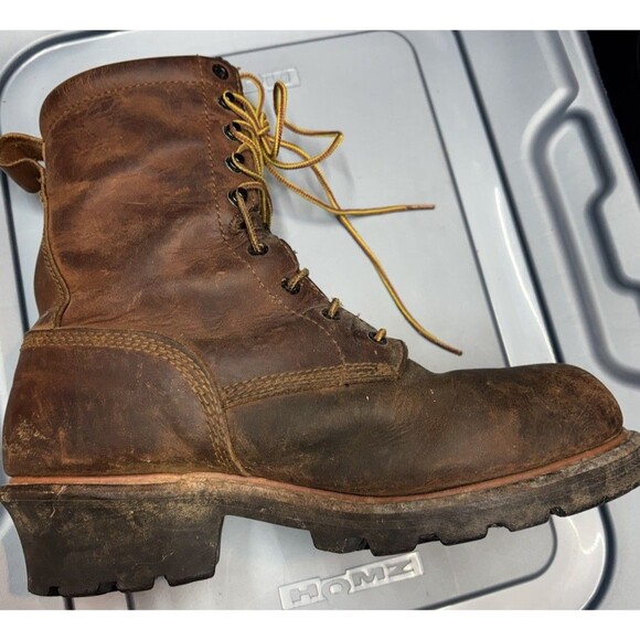 Red Wing 4417 Mens 9.5 D Logger Boots Steel Toe Waterproof Insulated Vibram Sol - Picture 6 of 13